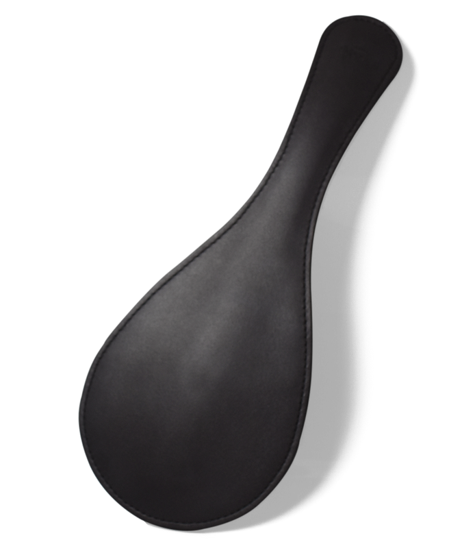 Black Leather Round Paddle
