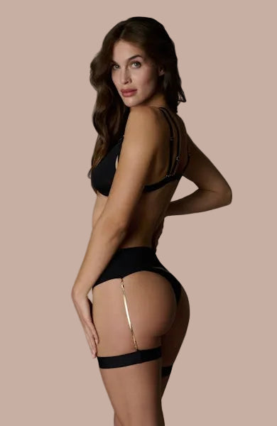 Maison Close – Tapage Nocturne Jewelry Suspender Tanga Black