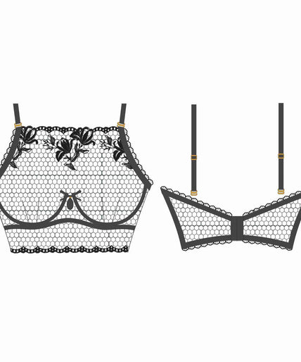 Shikkosa Jessica Underwire Bra in Black - Pleasurements