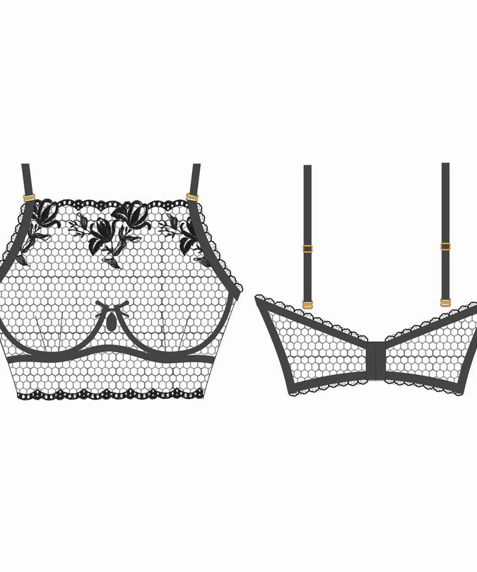 Shikkosa Jessica Underwire Bra in Black - Pleasurements