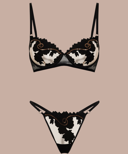 Shikkosa Misthys Underwire bra in Black & Gold - Pleasurements