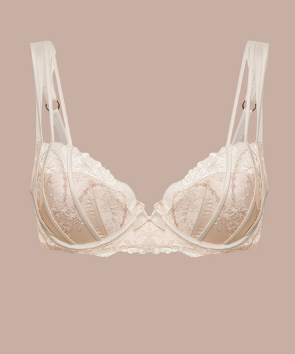 Shikkosa Tattoo Push Up Bra in Ivory White - Pleasurements