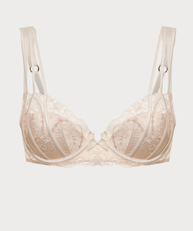 Shikkosa Tattoo Push Up Bra in Ivory White - Pleasurements