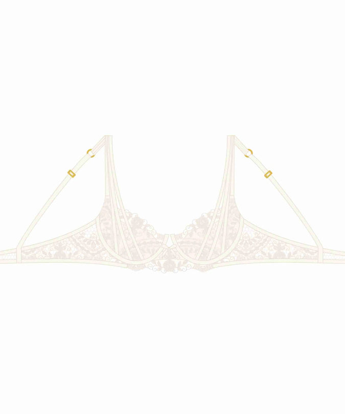 Shikkosa Tattoo Push Up Bra in Ivory White - Pleasurements