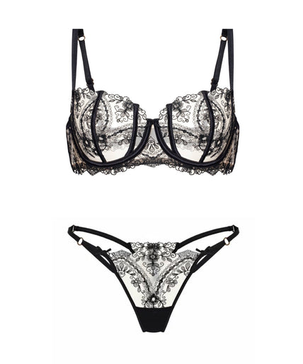 Shikkosa Tattoo Underwire Bra in Black - Pleasurements