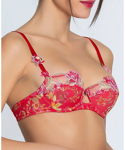 Lise Charmel Balconette Bra Foret Rubis (Beautiful ruby red)