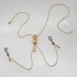 Sylvie Monthulé Breast Necklace Penis Sculpture Design Gold - Pleasurements