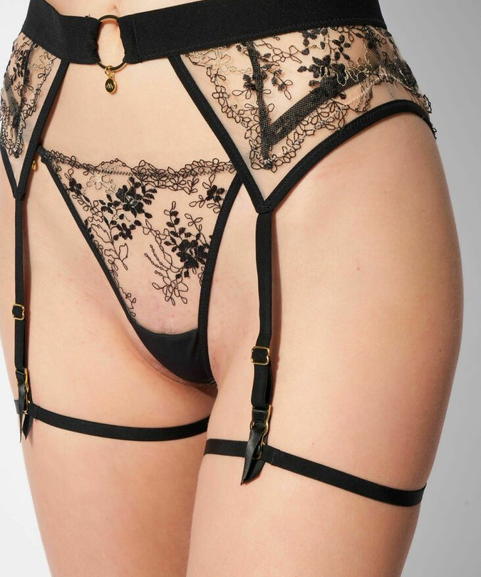 Atelier Amour Après Minuit Suspender - Black