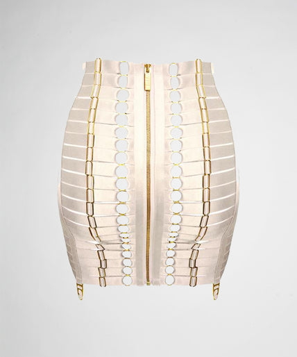 model front pleasurements bordelle adjustable classic waspie in ivory