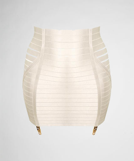 model front pleasurements bordelle adjustable classic waspie in ivory