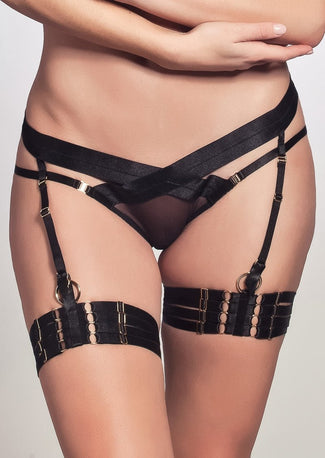 Bordelle Tomoe Harness Brief Black - Pleasurements