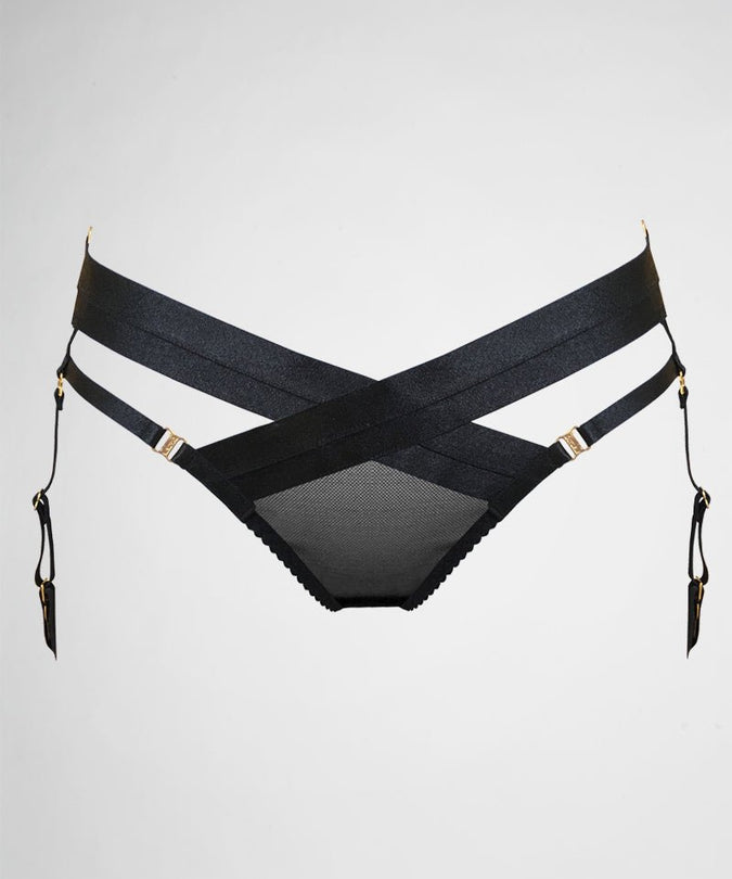 Bordelle Tomoe Harness Brief Black - Pleasurements