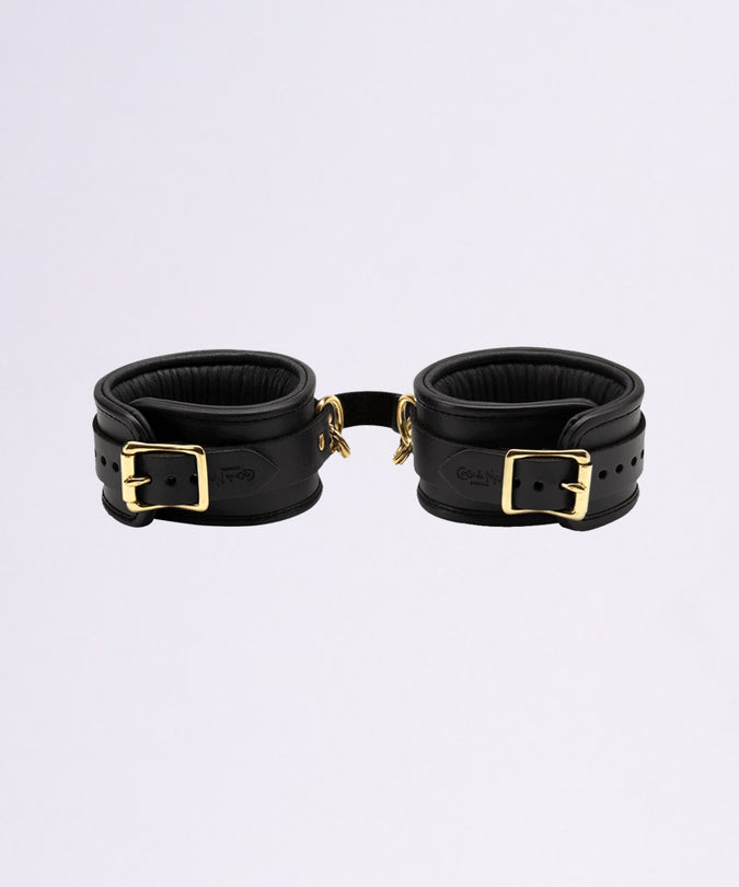Leather Ankle Cuffs Black