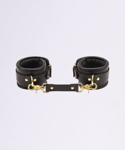 Leather Ankle Cuffs Black