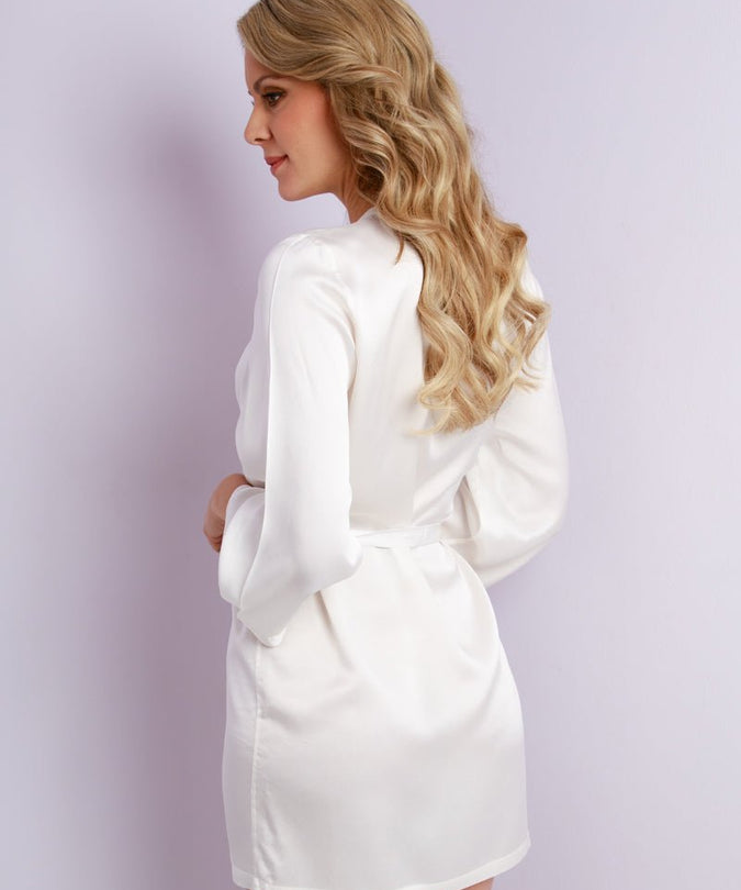 Marjolaine Laser Silk Kimono Ivory - Pleasurements