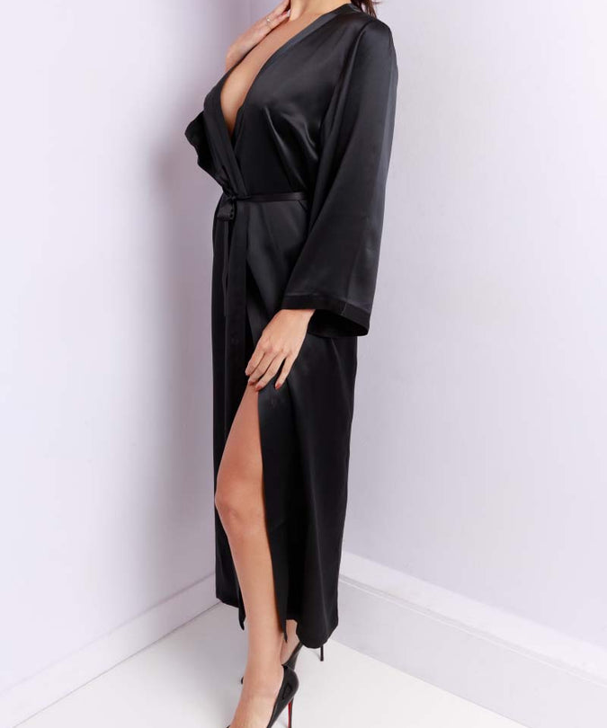 Marjolaine Laurian Silk Kimono in black