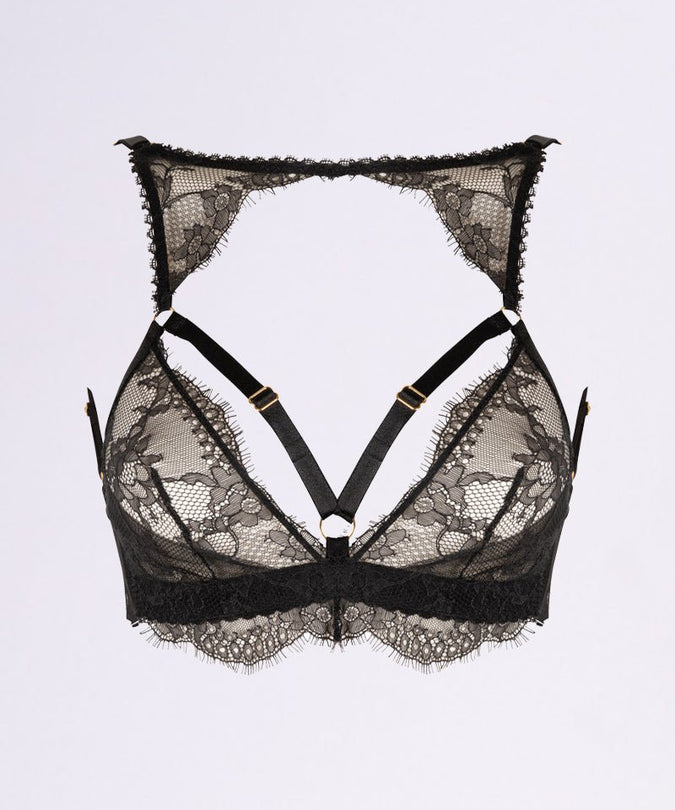 Pleasurements No Cup Bralette Black - Pleasurements