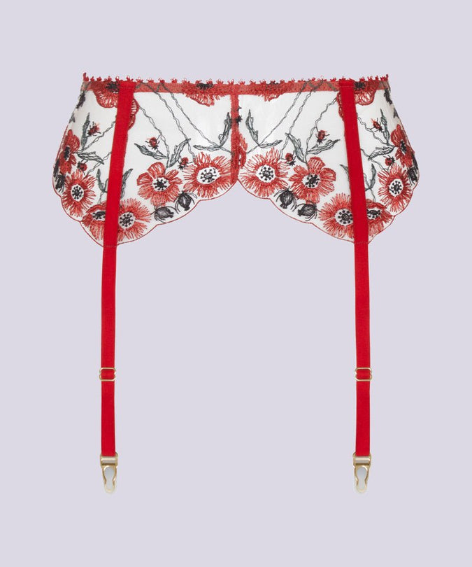 Posie Poppy Suspender Red 70% Off! - Pleasurements